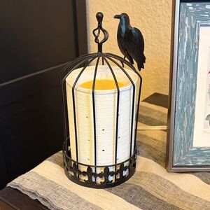 Black Metal Birdcage Candle Holder